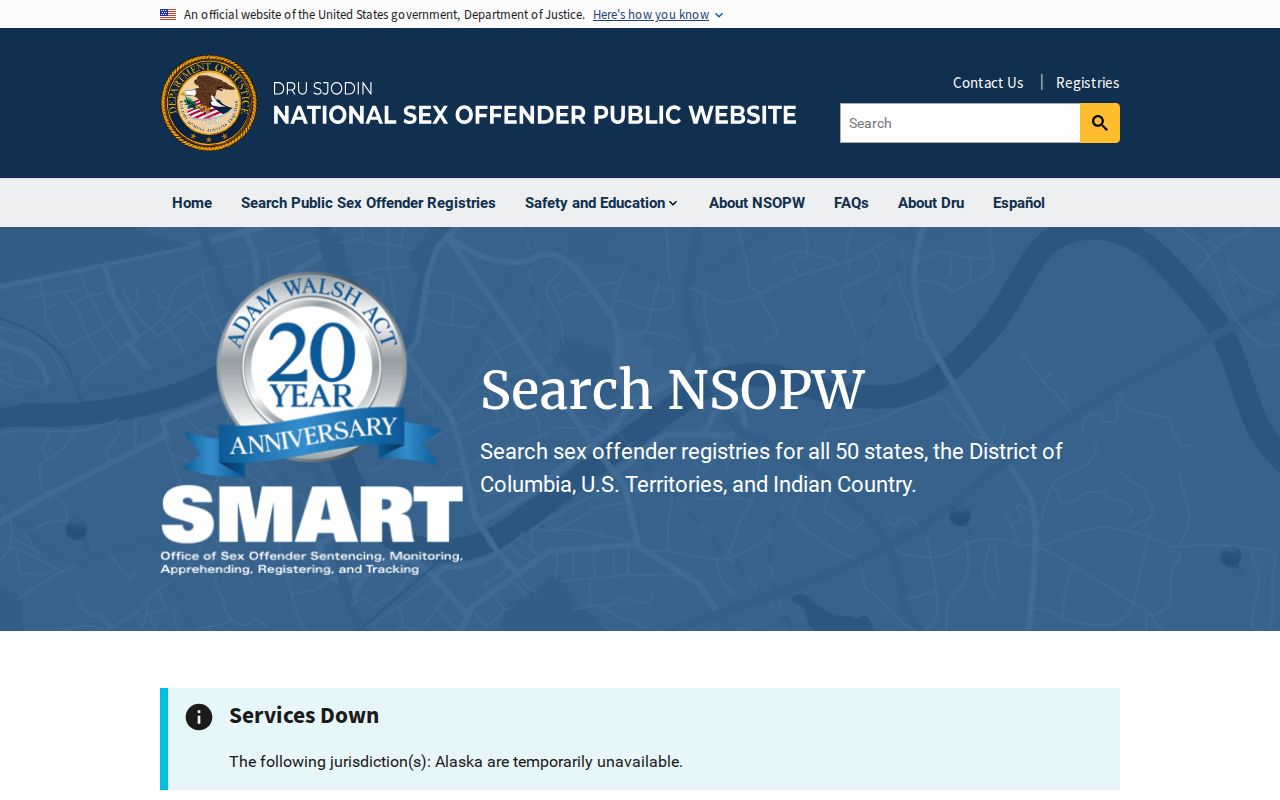 Terrebonne Parish sex offender search national NSOPW portal
